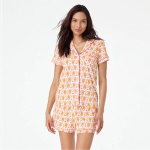 Roller Rabbit Orange Monkey Polo Pajamas